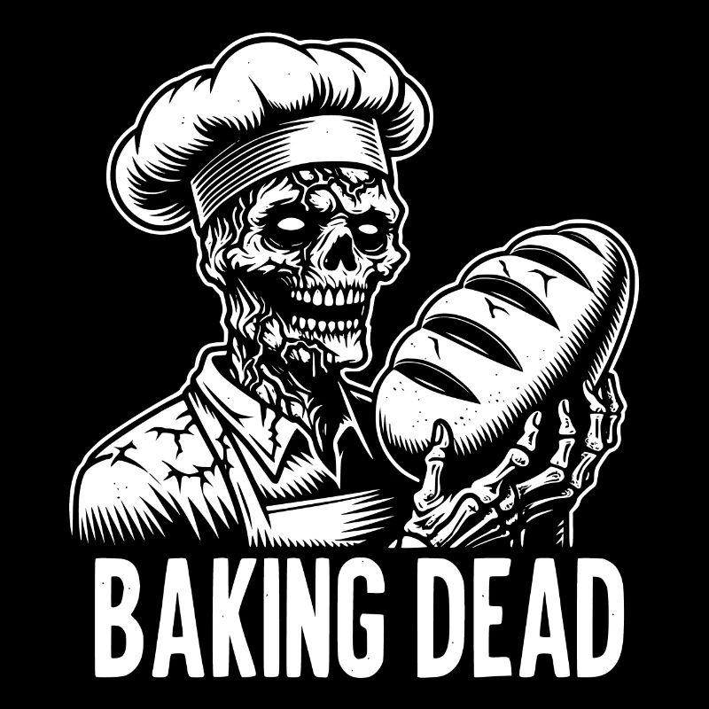 The Baking Dead creepy zombie as a baker