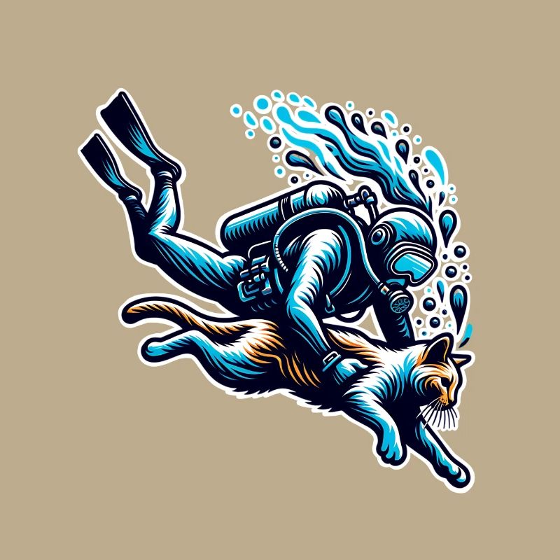 Plongée Plongeur Chat