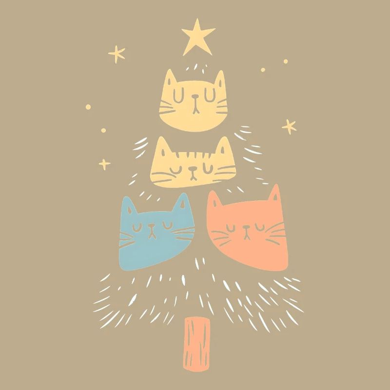 Weihnachtskatzen Katzen Weihnachtsbaum Geschenk