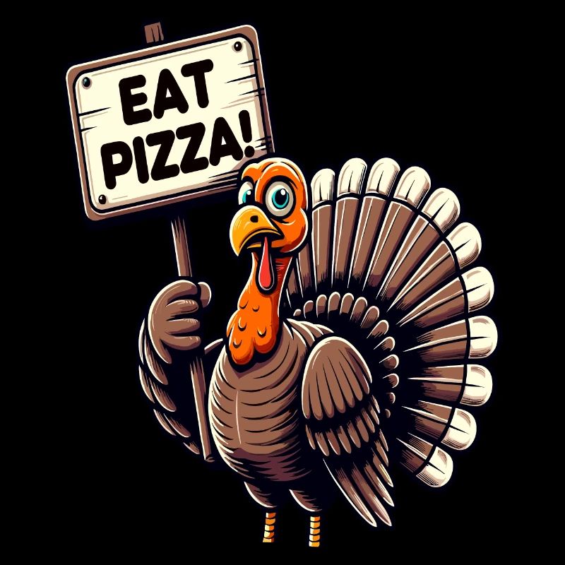 Drôle de dinde « manger de la pizza » Design