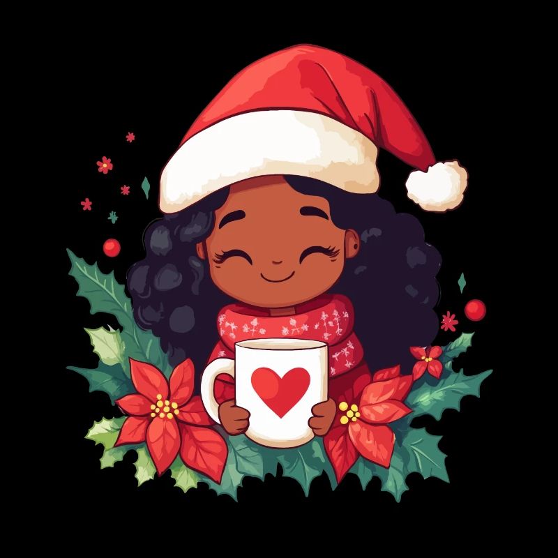 Afrikanische Weihnachtsfrau Kaffee Weihnachten