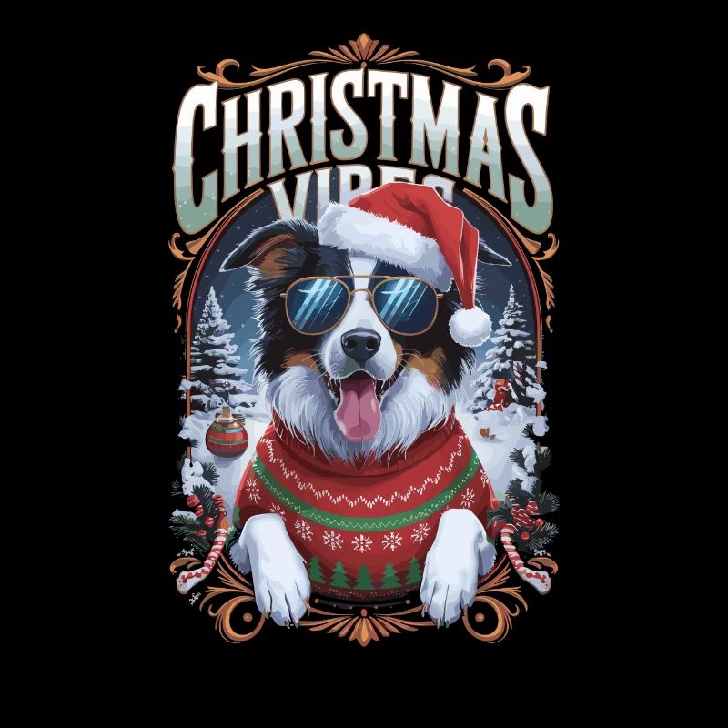 Ambiance de Noël Border Collie