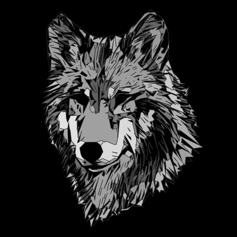 Visage abstrait de chiens