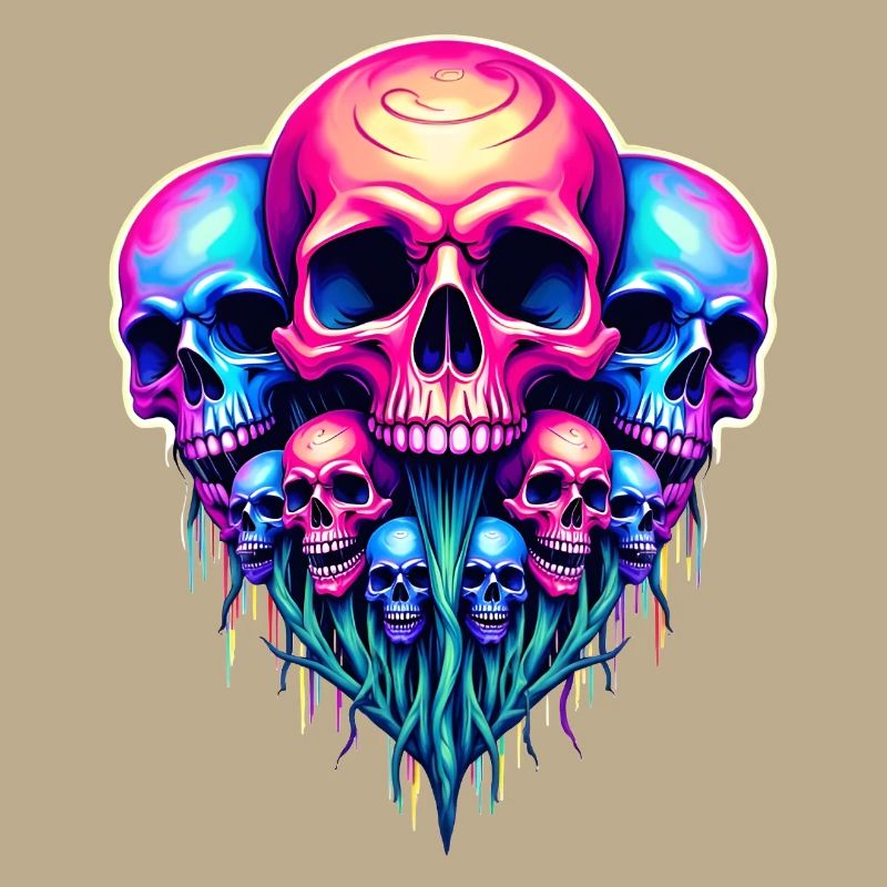 Psychedelic skull