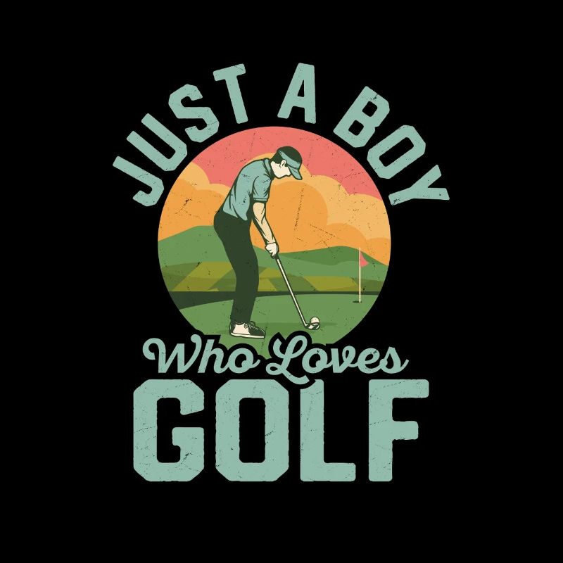 Just A Boy Who Loves Golf Hobby Golfer