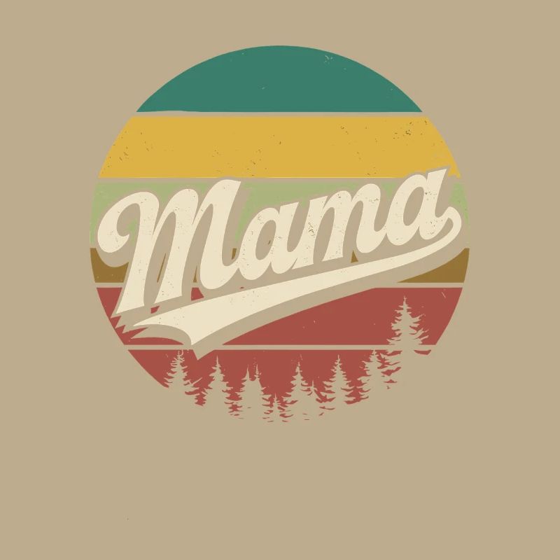 Mama Retro Sunset Logo