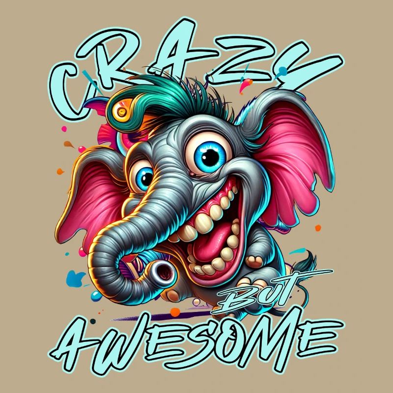 Crazy but Awesome Elephant Comic Style