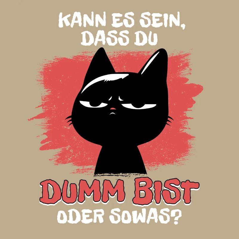 Kann es sein dass du dumm bist? - Schwarze Katze