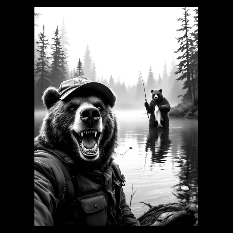 Fishing Bear Selfie