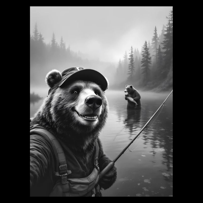 Fishing Bear Selfie