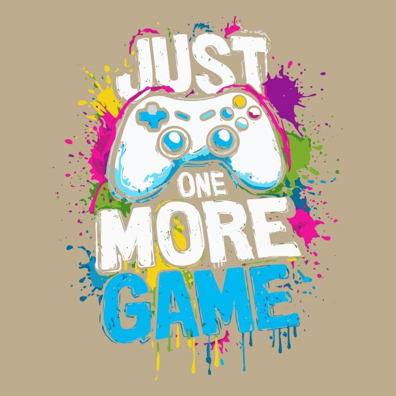 Just One More Game - Gamer Spruch mit Controller