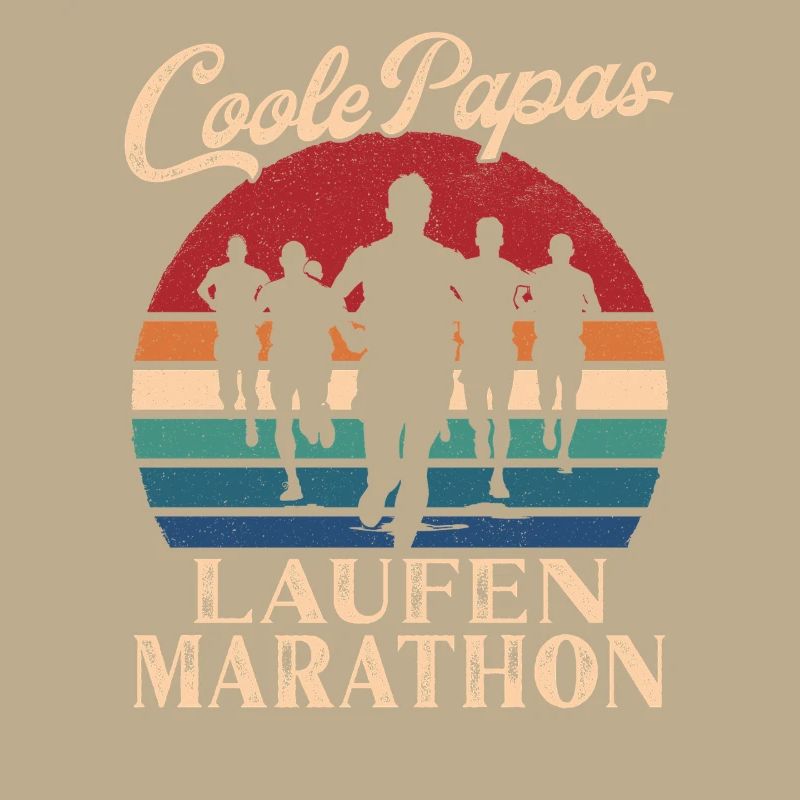 Cool Dads Run Marathon Retro Dad Gift