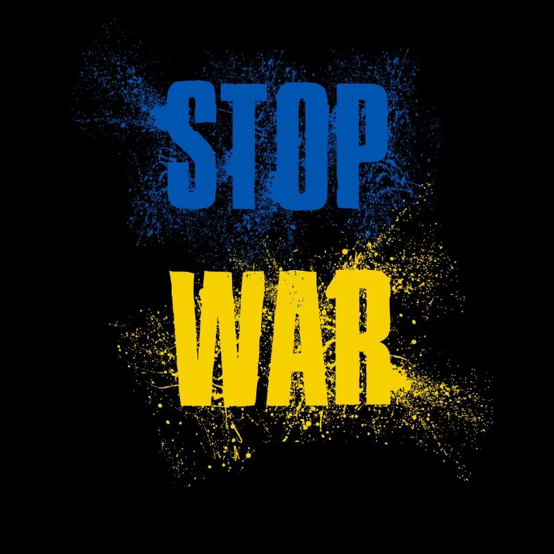 STOP WAR – NO WAR - PEACE – Nationalfarben Ukraine