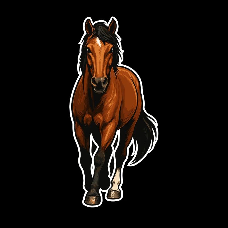 Cheval impressionnant – Motif de cheval réaliste
