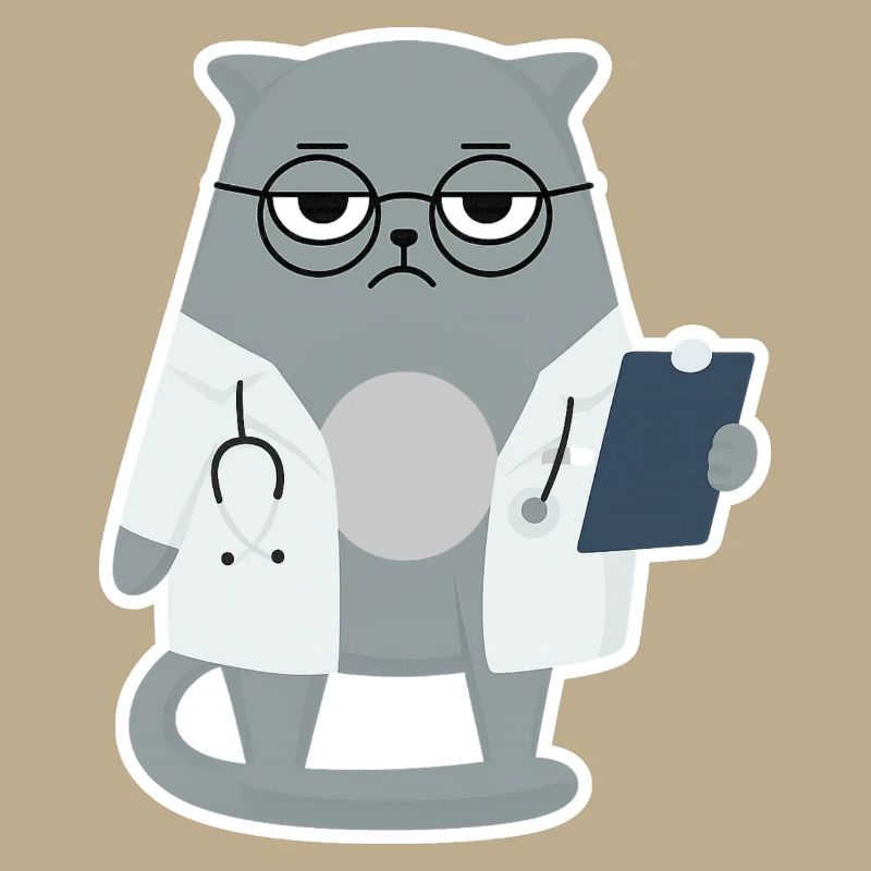 Cat Grumpy Arzt - Katze