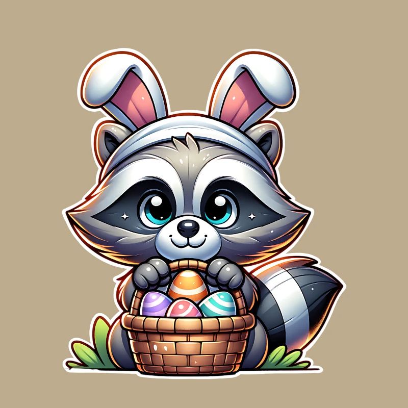 Raccoon Easter Easter Basket