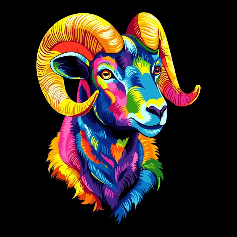 Widder Mufflon Aries Wilde Schafe Männliches Schaf