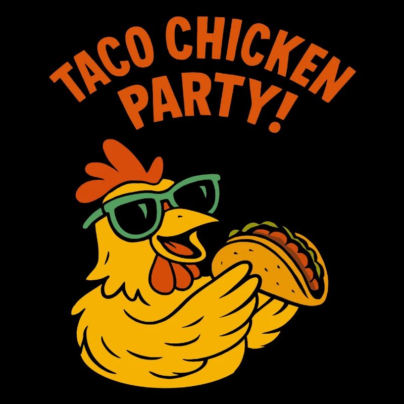 Süßes Huhn isst Taco Lustiger Spruch