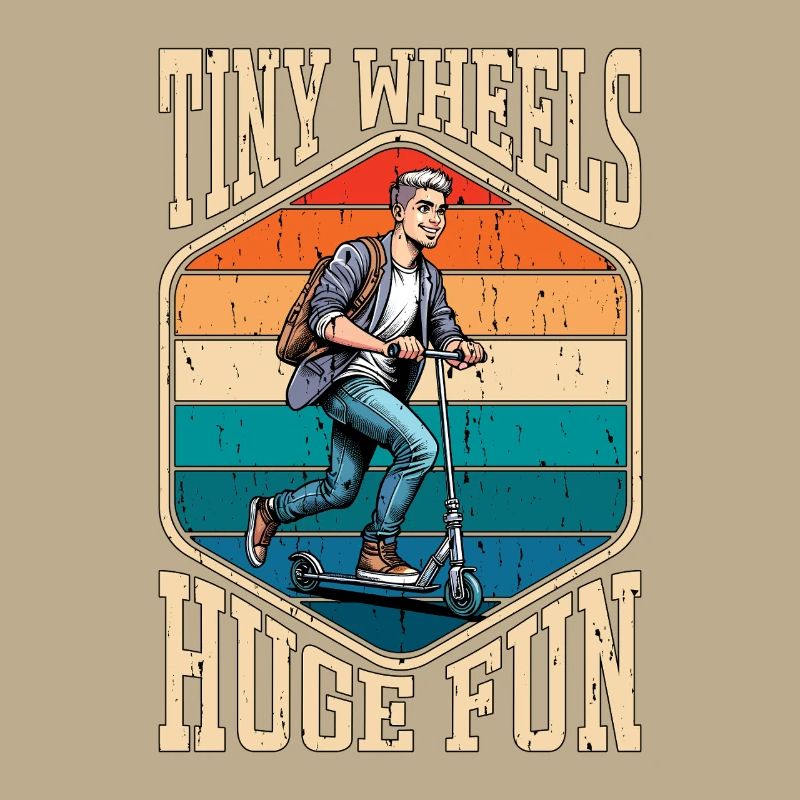 Scooter Tiny Wheels Huge Fun Motorcycle Lover