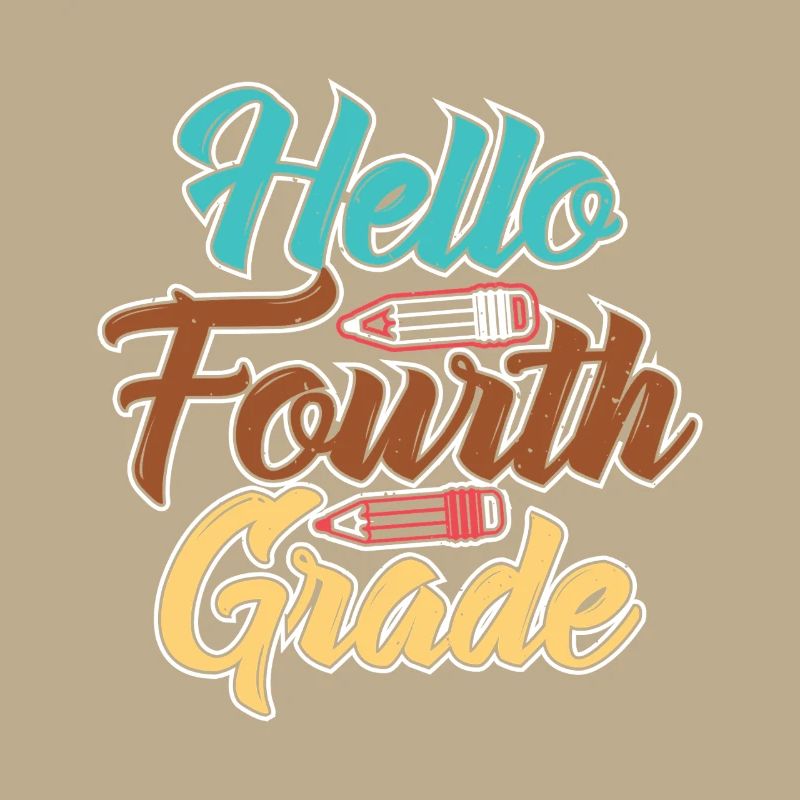 Hello Fourth Grade School Celebration Design