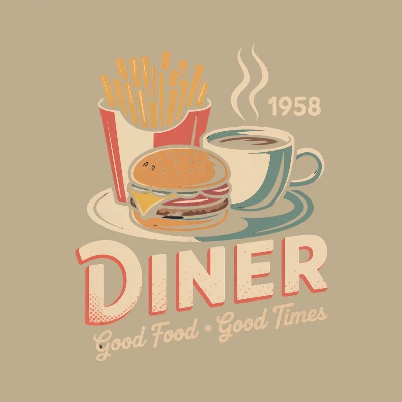 Vintage Diner Werbung