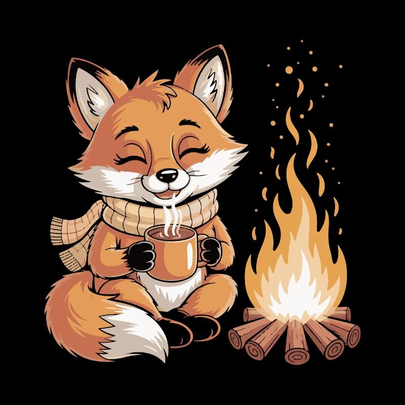 Kuschelfuchs am Lagerfeuer