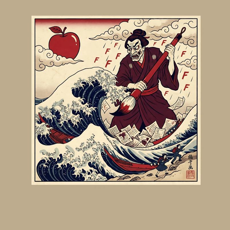 F Notes du professeur samouraï Vague de tsunami