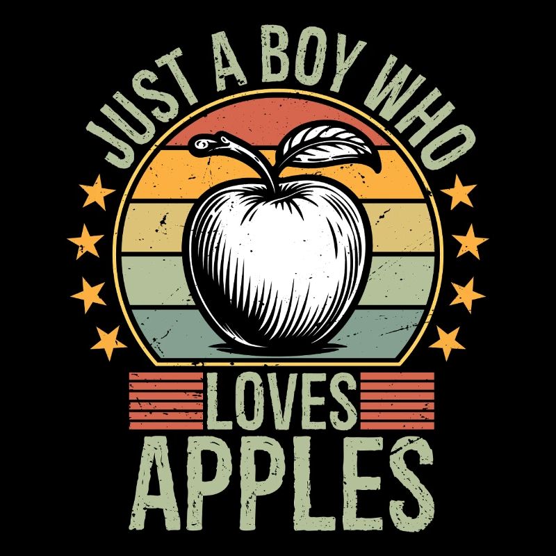 Juste un garçon qui aime les pommes