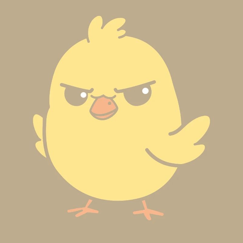 Yellow tenacious chick
