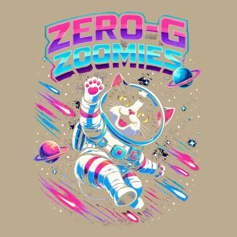 Null-G Zoomies | Astro Katze Weltraum Humor