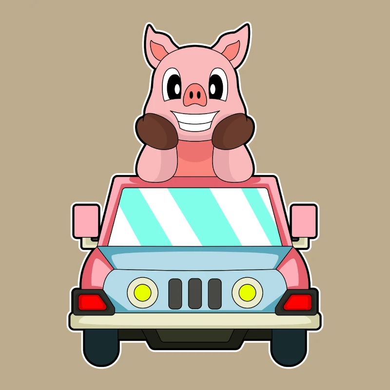 Schwein Auto