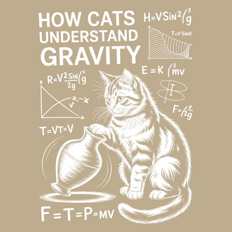 Dictions de chats de physique Blague de maths Cadeau de physique