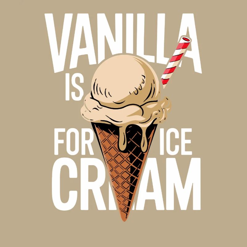 Vanille Eiscone im Kontrast