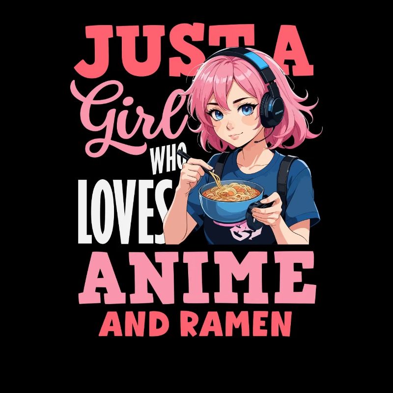 Mädchen Liebt Anime Und Ramen Nudeln