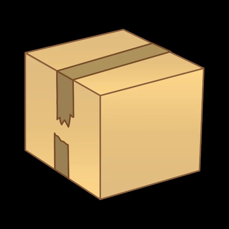 Simple brown Cardboard box