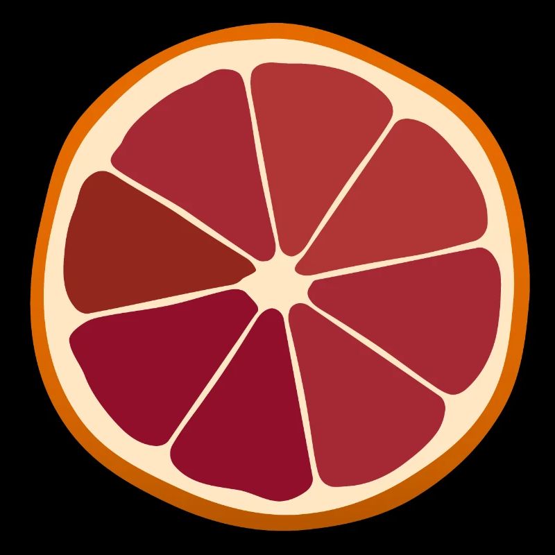 Eine Scheibe der Blutorange