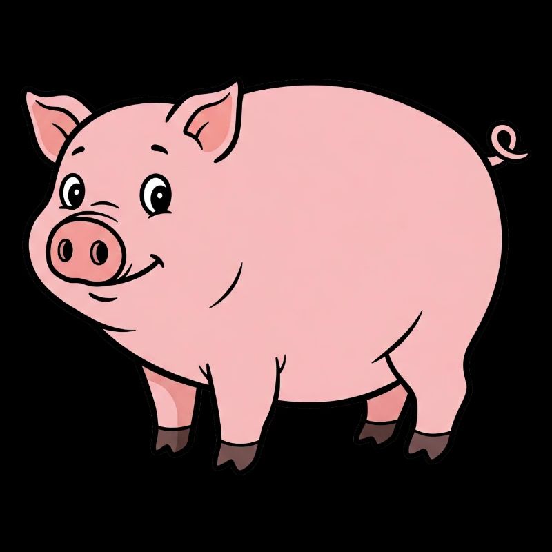 Animal dessin animé cochon