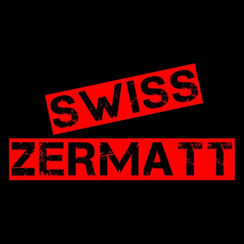 Zermatt in vintage Text Schweiz