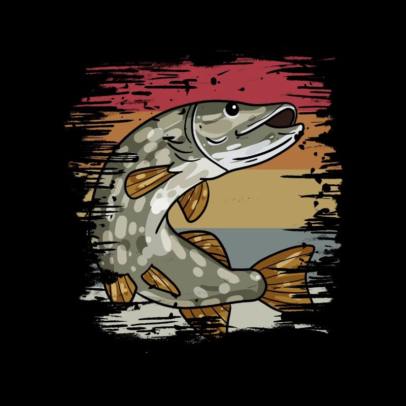 Pike Fishing Retro