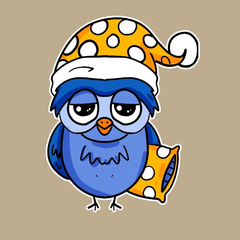 Early riser owl sleeping