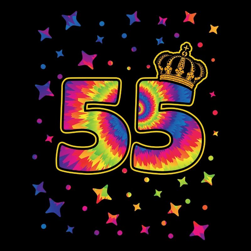 Tie-dye 55. Geburtstagsfeier 55 Jahre Alter