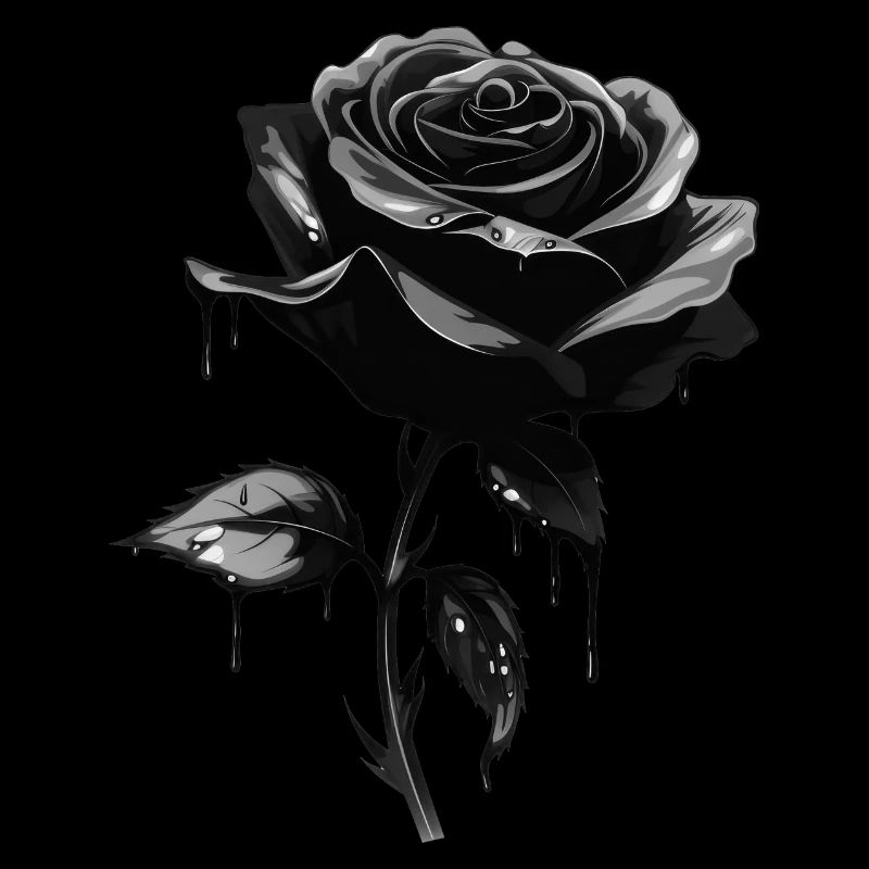 Schwarze Rose Goth Gothic