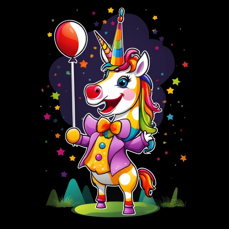 Clown Einhorn Licorne
