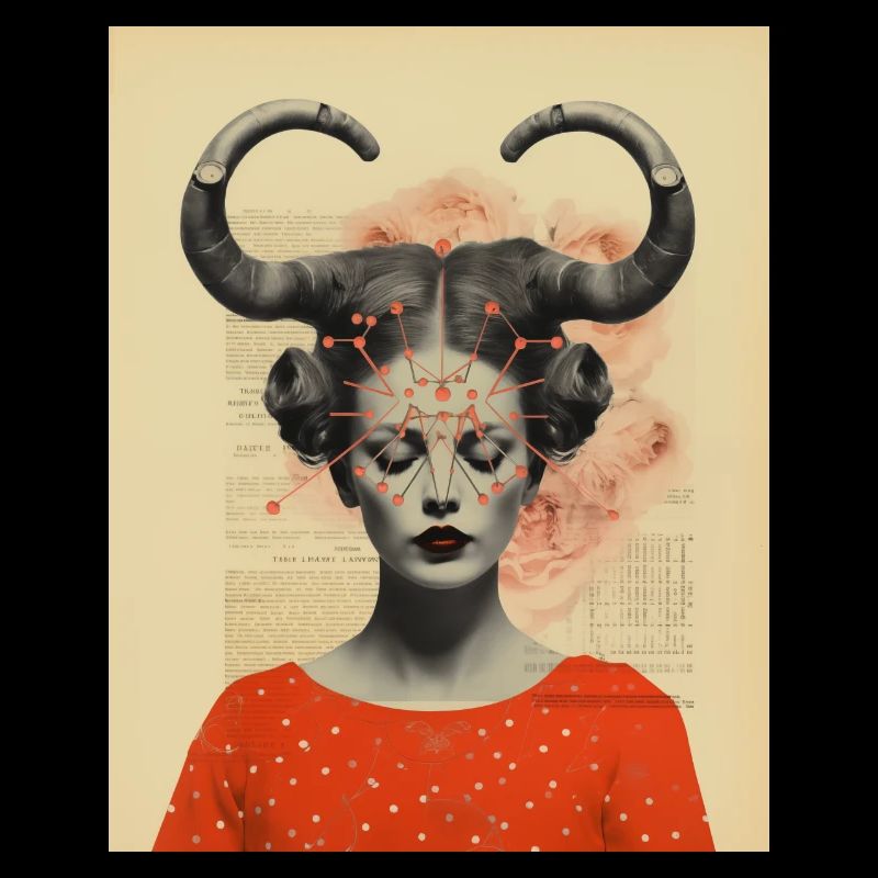 Astrologie d’art de collage Capricorne