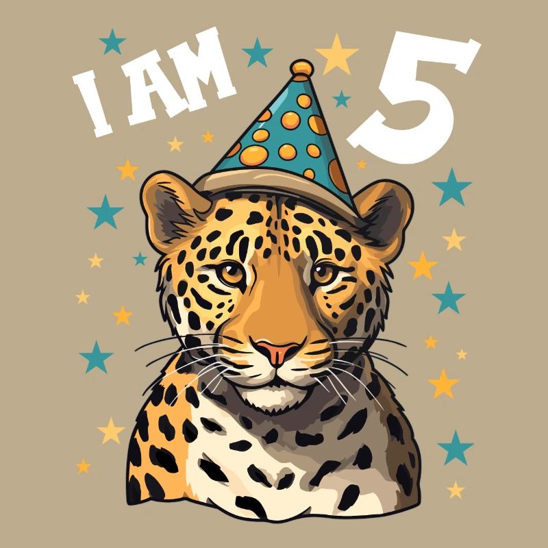Ich bin 5 Jahre alt Leoparde Leopard 5. Geburtstag