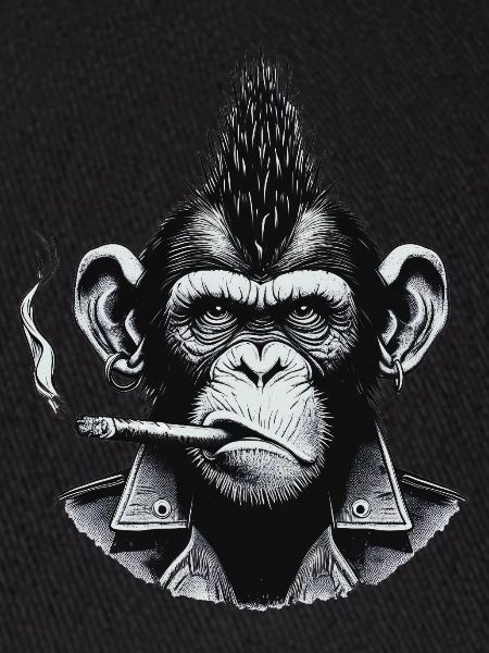 Punk Zigarre Schimpanse