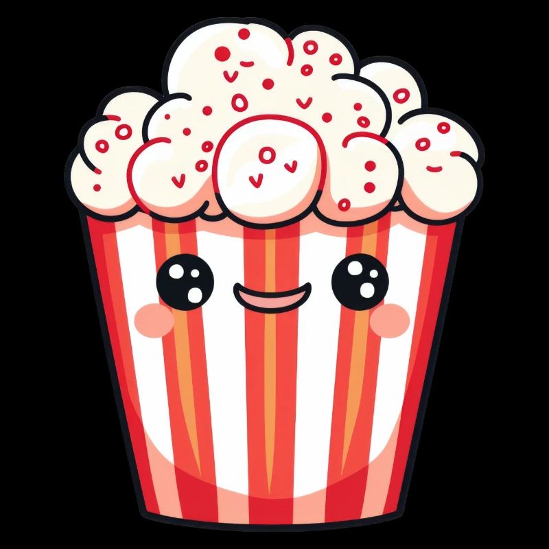 Style de dessin animé pop-corn