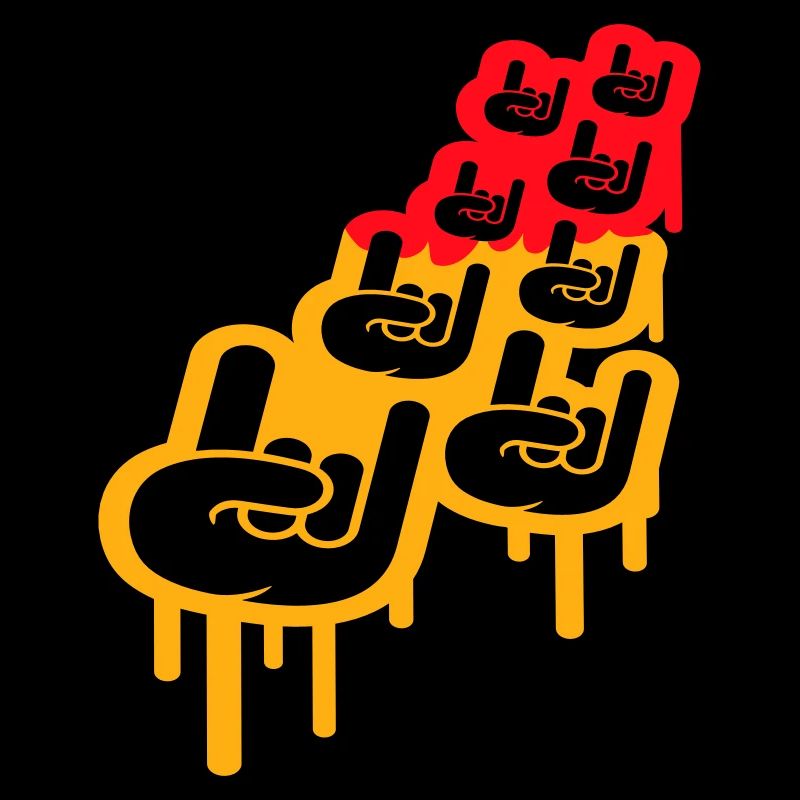 Heavy Metal Hard Rock Graffiti Cornes Geste de la main