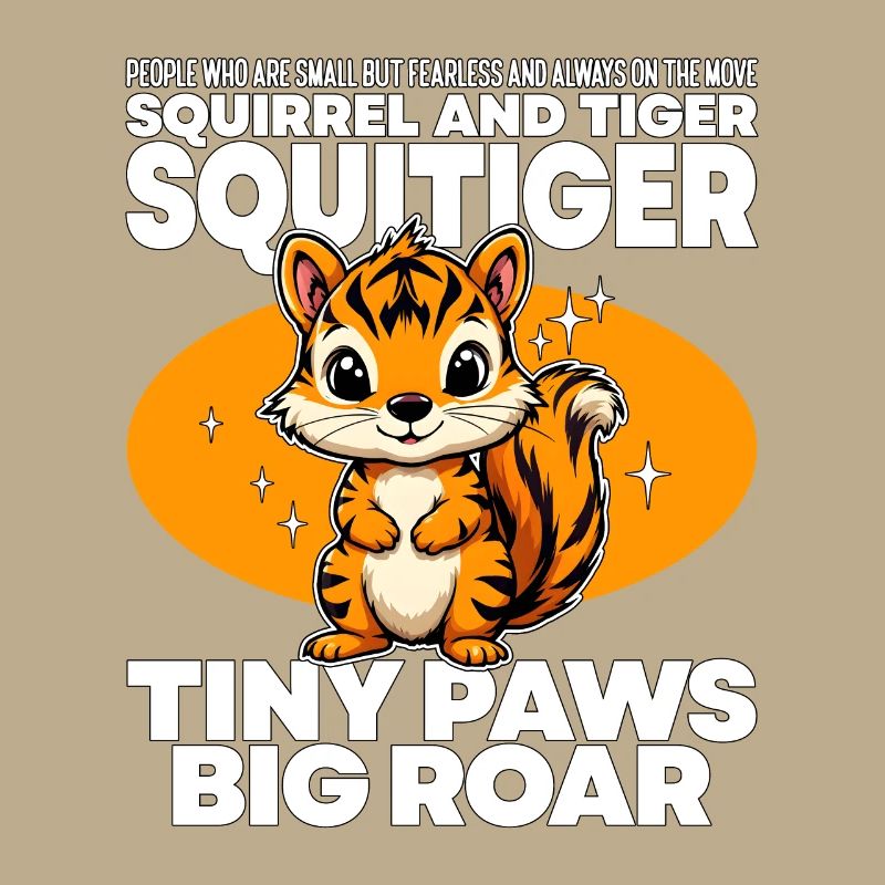 TINY PAWS BIG ROAR - SQUIRREL AND TIGER - SQUITIGE