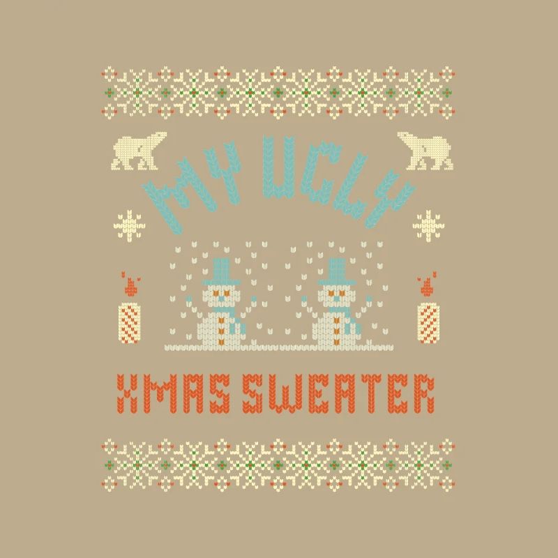 Mon pull de Noël moche – Décoration de Noël drôle en pixels